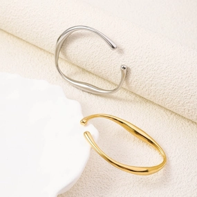 Wholesale Simple, Light Luxury, High Grade Stainless Steel 18k Real Gold Fashion Trend Bracelet