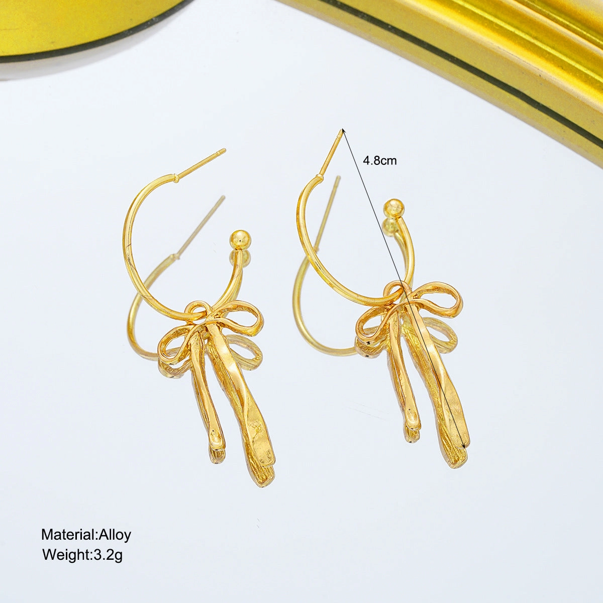 Wholesale Simple niche creative temperament bow tassel earrings