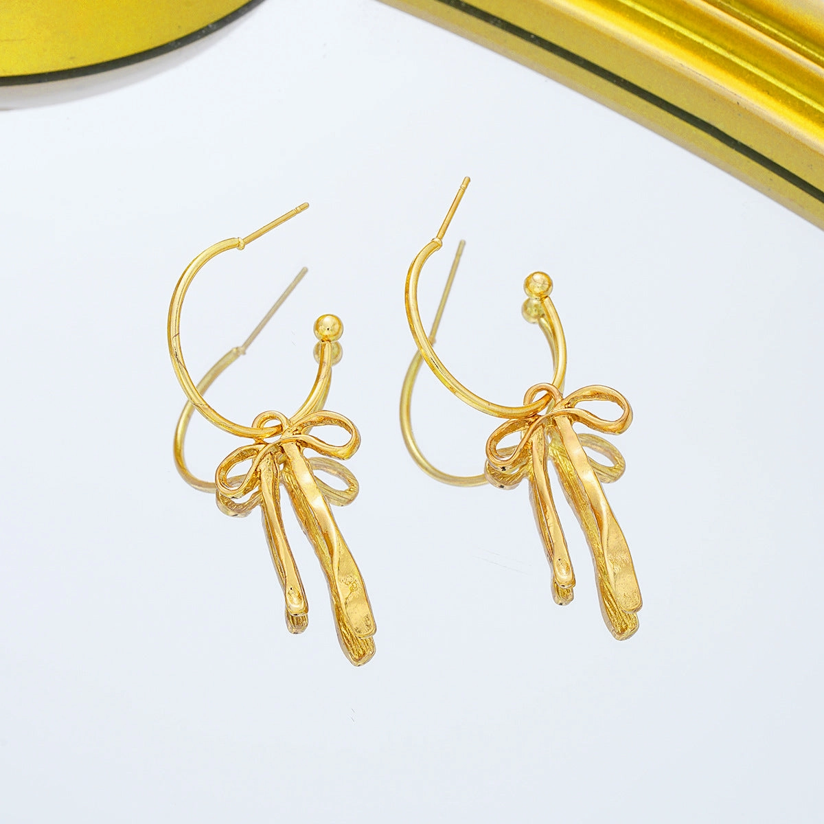 Wholesale Simple niche creative temperament bow tassel earrings