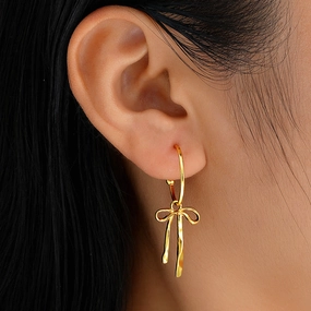 Wholesale Simple niche creative temperament bow tassel earrings
