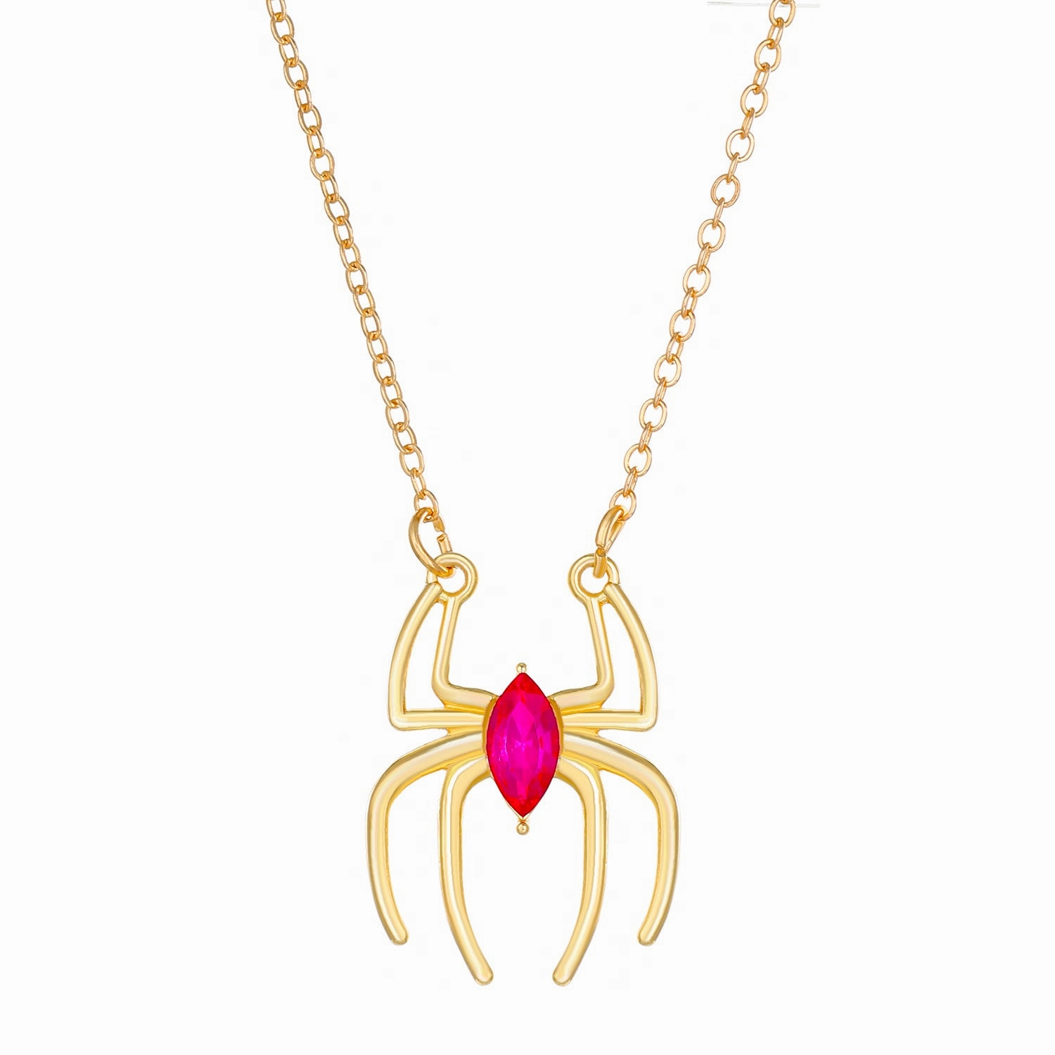 Wholesale Simple Retro Exaggerated Dark Style Spider Ring Necklace