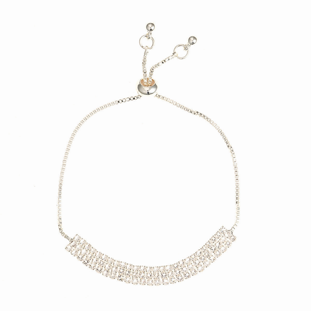 Wholesale Simple Telescopic Rhinestone Claw Chain Adjustable Bracelet