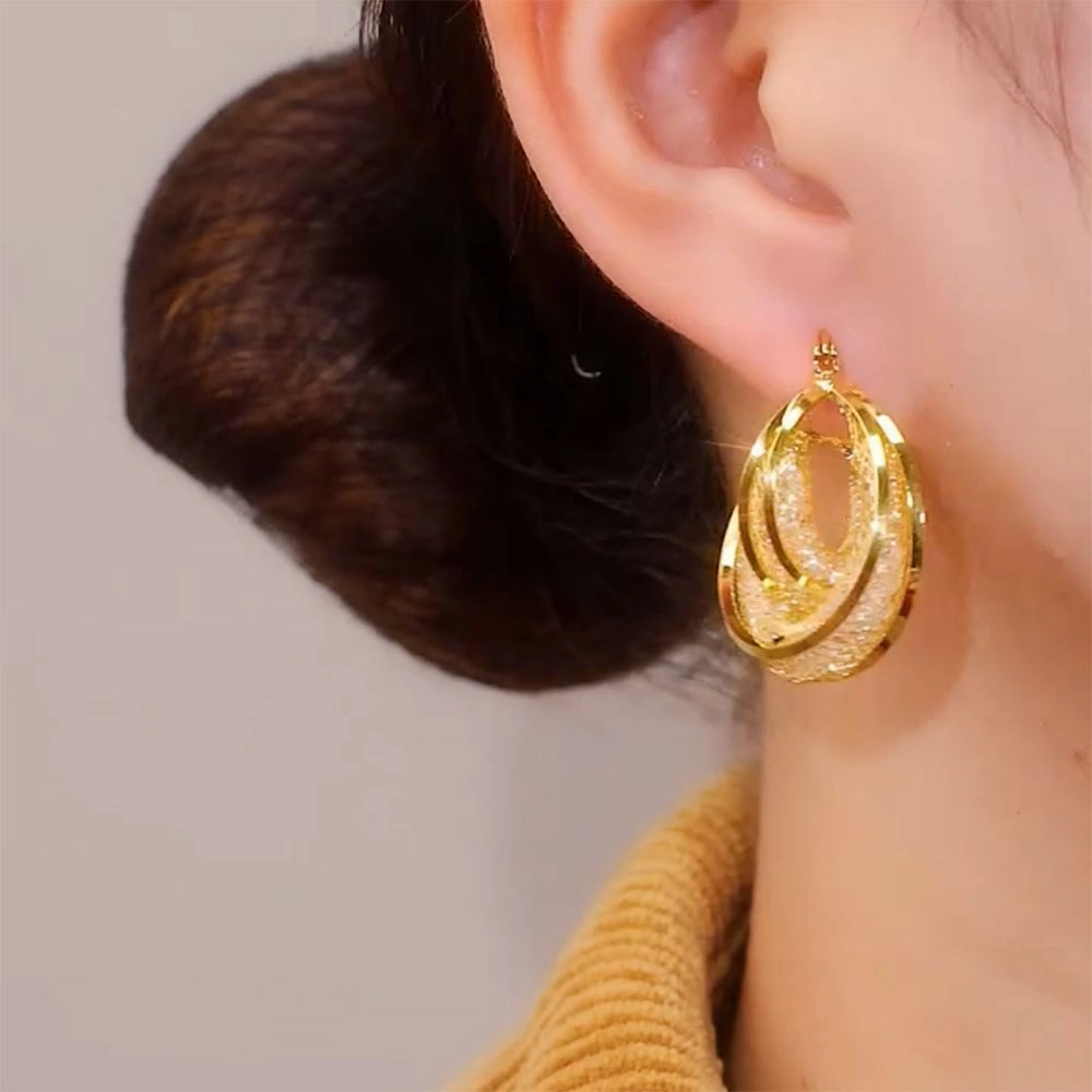Wholesale Simple Zircon Ear Buckle Earrings