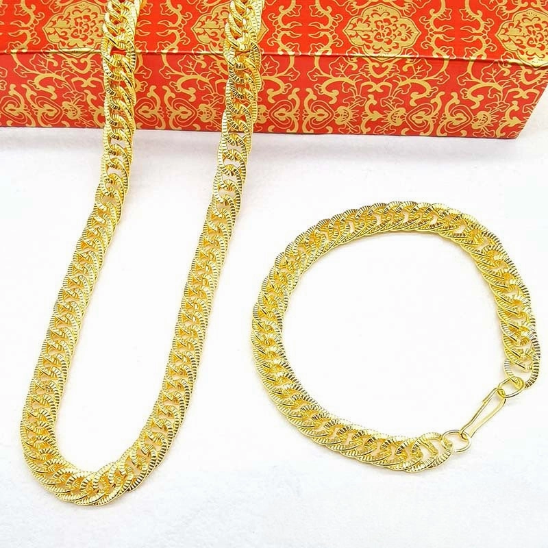 Wholesale Simulated Gold Chain Tycoon Photo Props Hip-hop Style Domineering Men's Big Gold Necklace