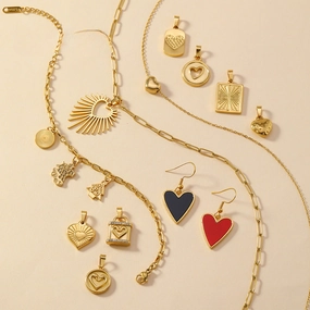 Wholesale Single Pendant Stainless Steel Love Cross Element Pendant DIY Bracelet Necklace Accessories