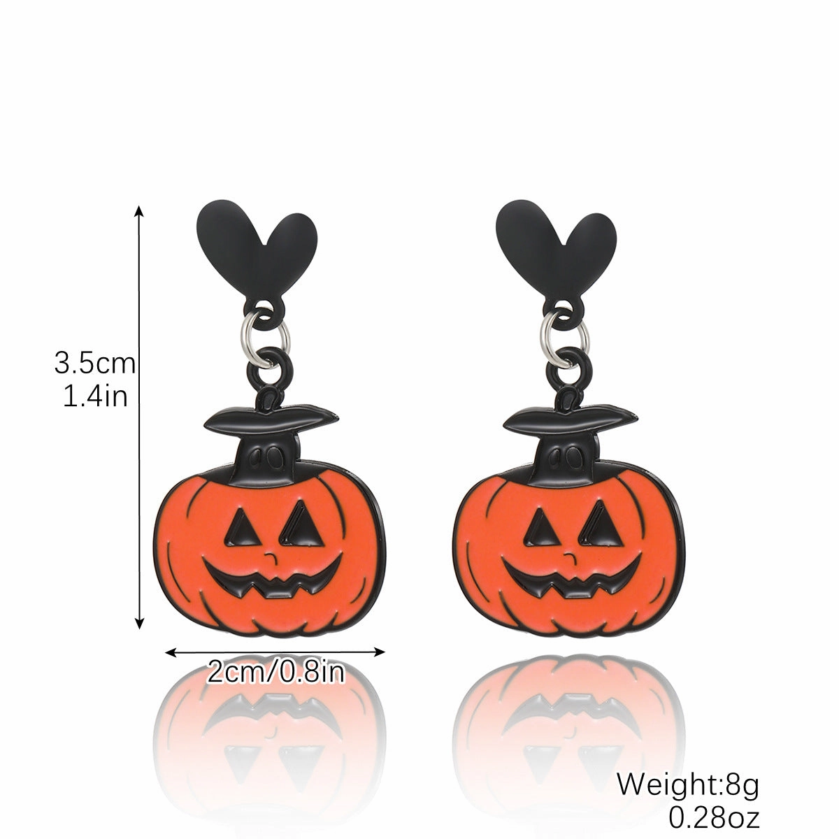 Wholesale Skull Dark Diamond Alloy Pumpkin Spider Halloween Earrings