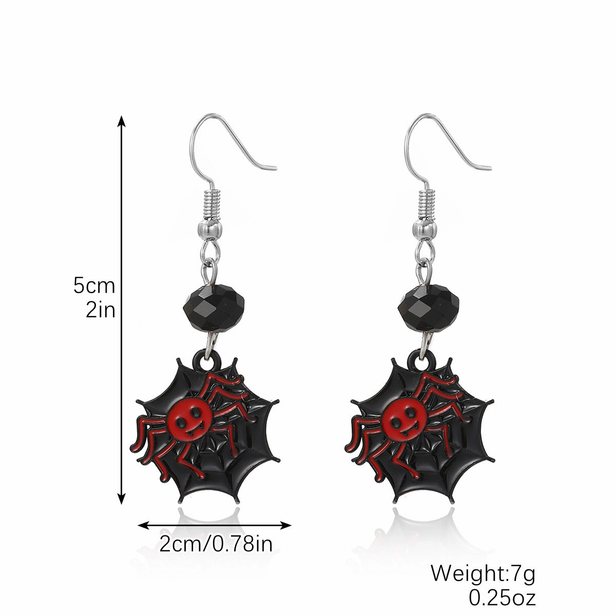 Wholesale Skull Dark Diamond Alloy Pumpkin Spider Halloween Earrings