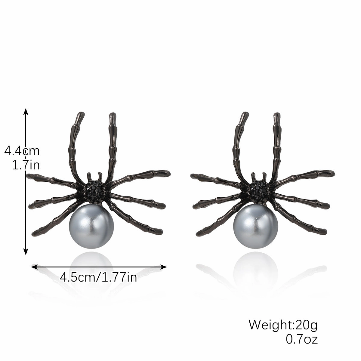 Wholesale Skull Dark Diamond Alloy Pumpkin Spider Halloween Earrings