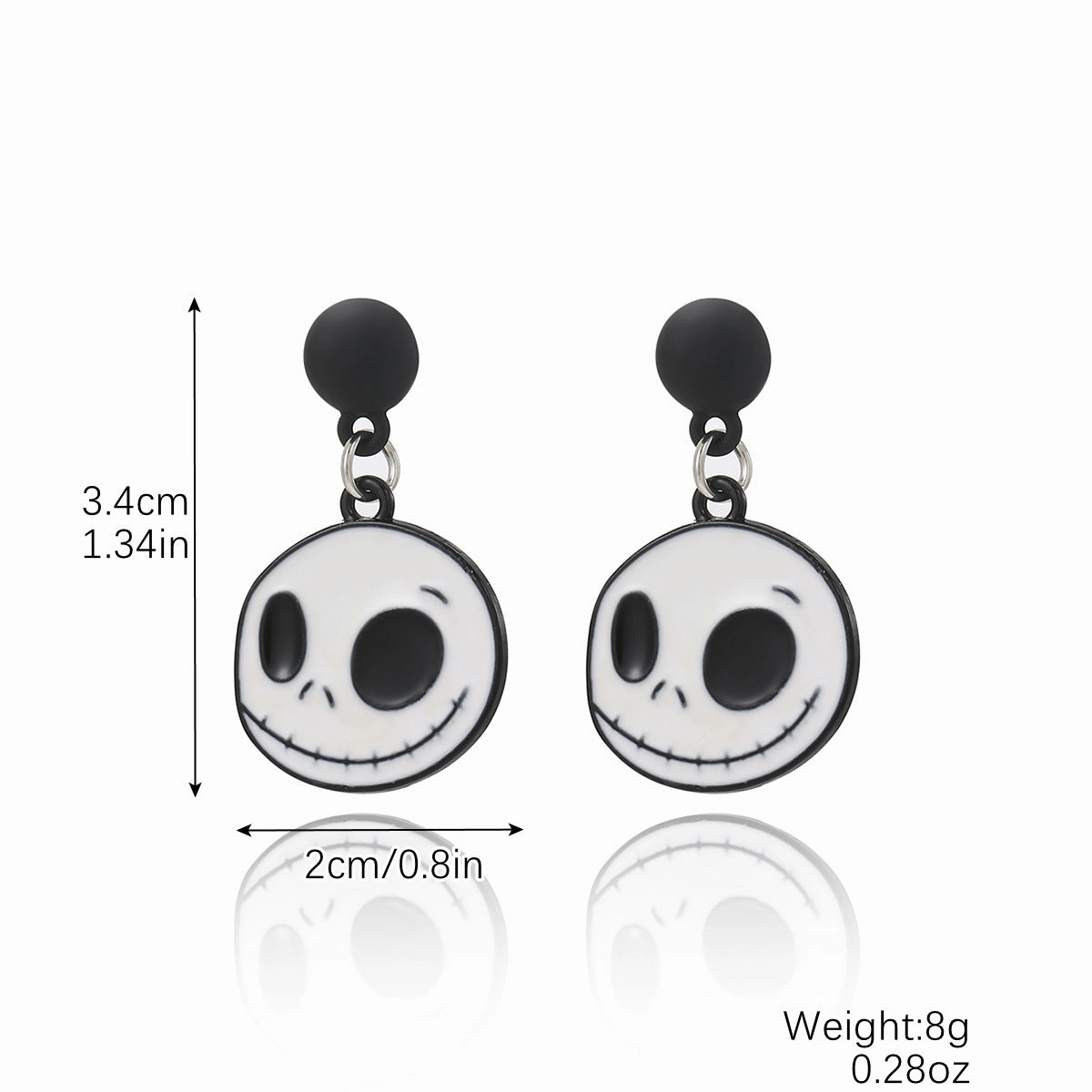 Wholesale Skull Dark Diamond Alloy Pumpkin Spider Halloween Earrings