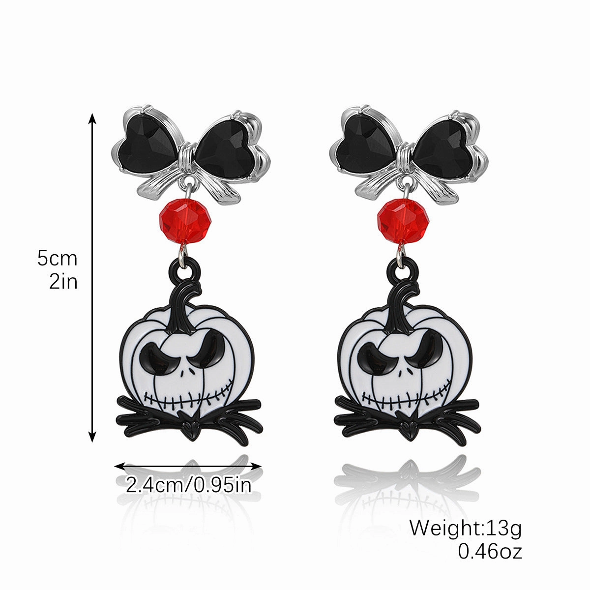 Wholesale Skull Dark Diamond Alloy Pumpkin Spider Halloween Earrings