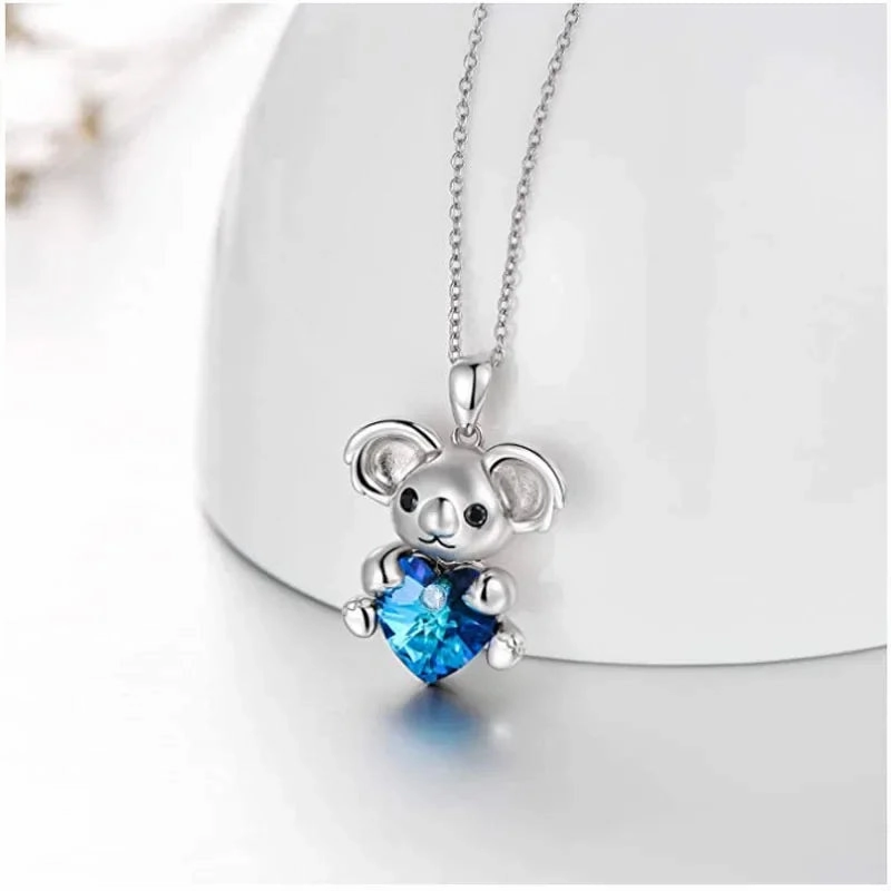 Wholesale sloth pendant necklace Crystal