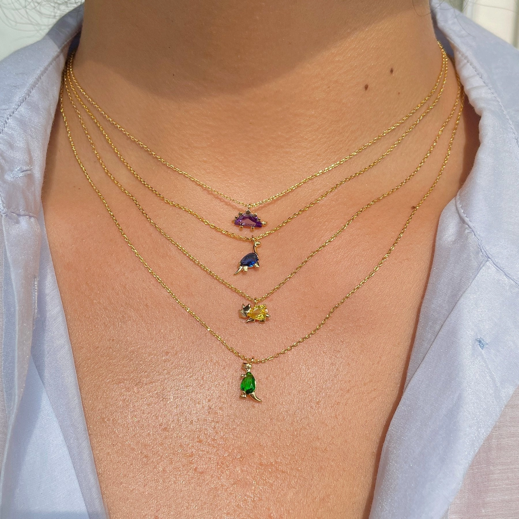 Wholesale Small Animal Elements 18K Gold Plated Color Preserve Necklaces