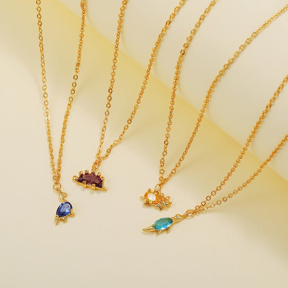 Wholesale Small Animal Elements 18K Gold Plated Color Preserve Necklaces