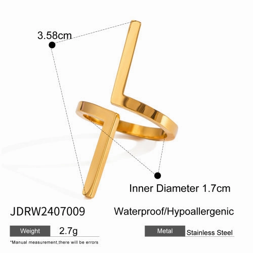 Wholesale Small irregular simple open titanium steel ring
