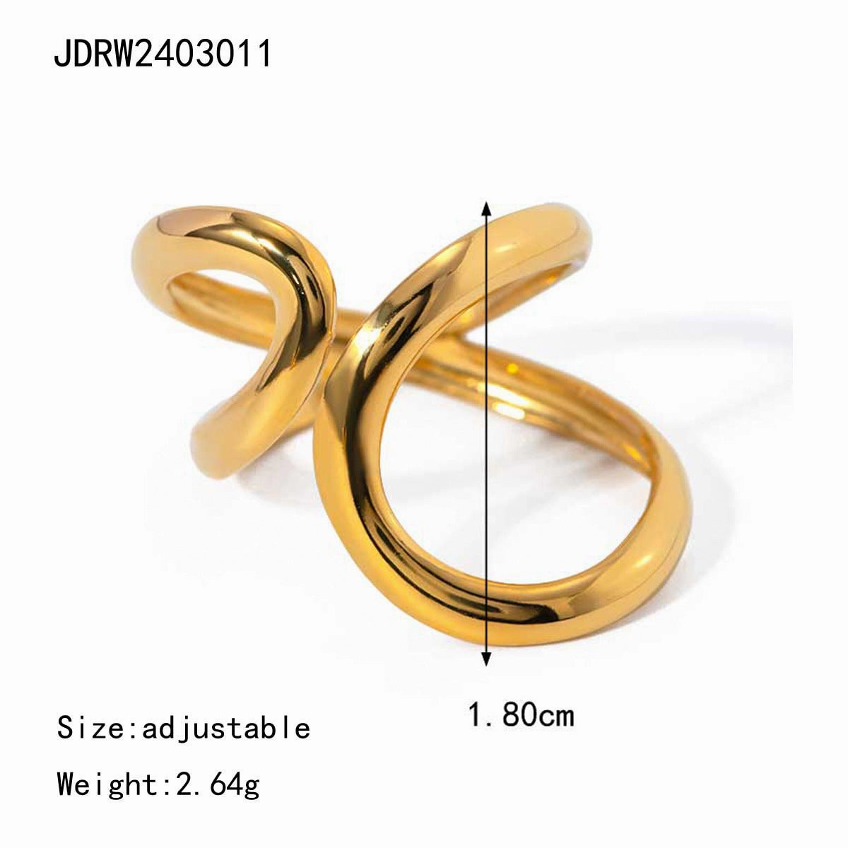 Wholesale Small irregular simple open titanium steel ring