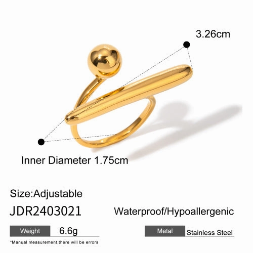 Wholesale Small irregular simple open titanium steel ring