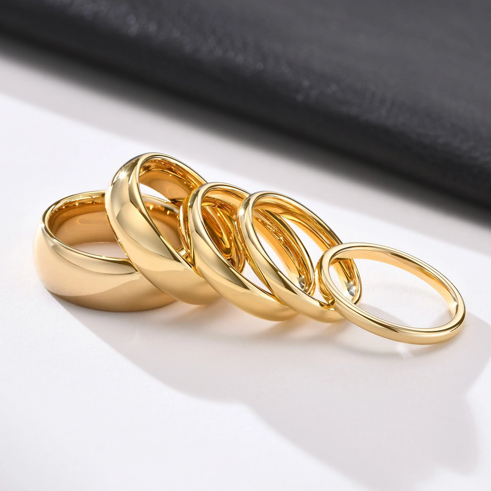 Wholesale Smooth Plain Tungsten Steel Couple Rings