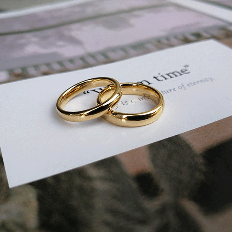 Wholesale Smooth Plain Tungsten Steel Couple Rings