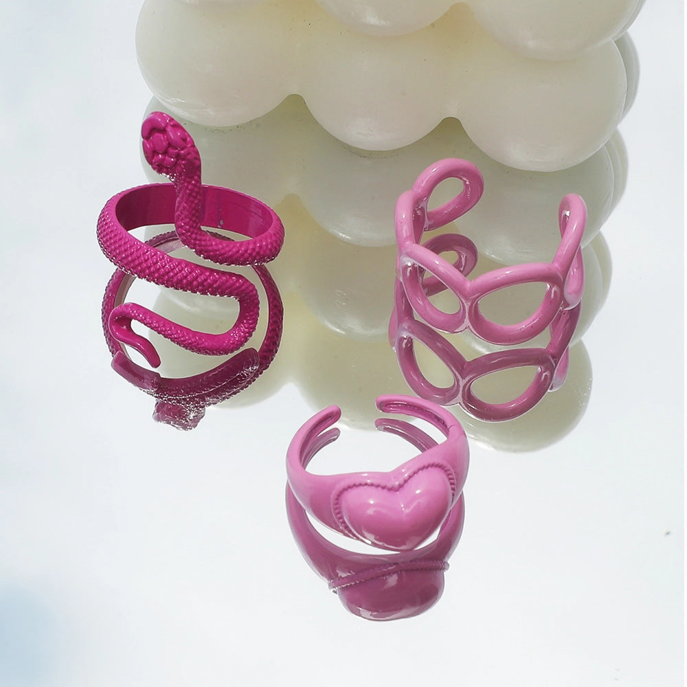 Wholesale Snake  Alloy Rings Set