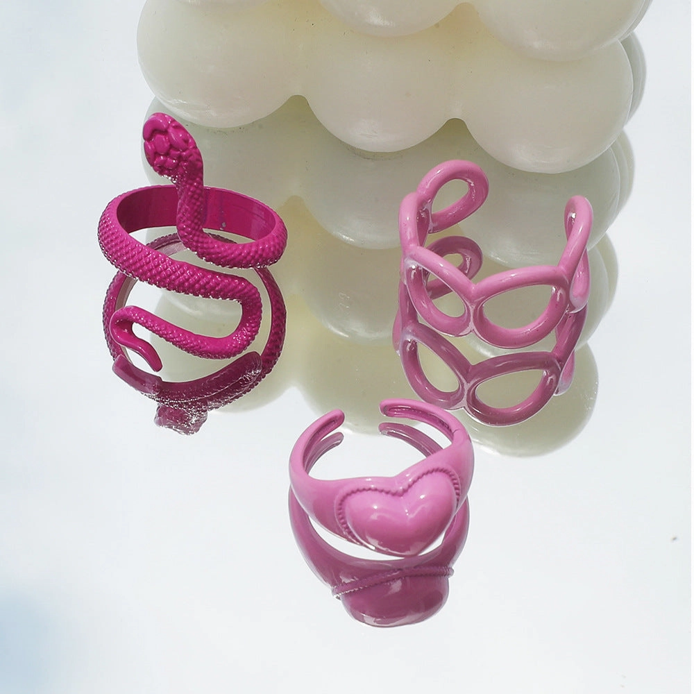Wholesale Snake  Alloy Rings Set