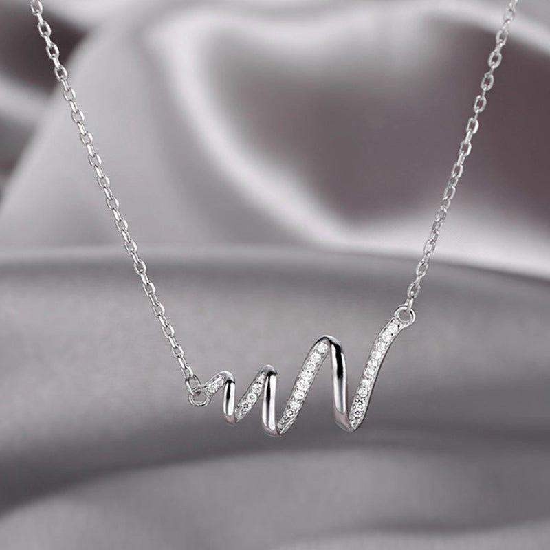Wholesale Snake-shaped Geometric Spiral Wave Necklace Female Niche Design Sense Clavicle Chain Cold Fashion Cyber Celebrity Clavicle Chain