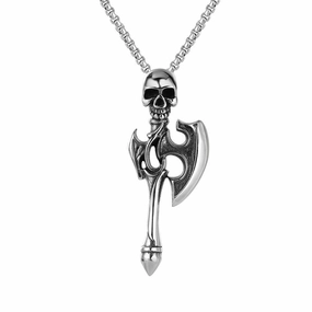 Wholesale Solid men's domineering axe vintage necklace