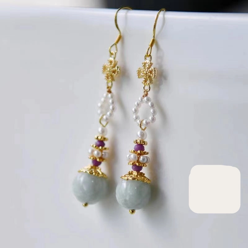 Wholesale Song and Ming Dynasty Hanfu accessories Red Mansion Relic Earrings