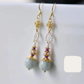 Wholesale Song and Ming Dynasty Hanfu accessories Red Mansion Relic Earrings