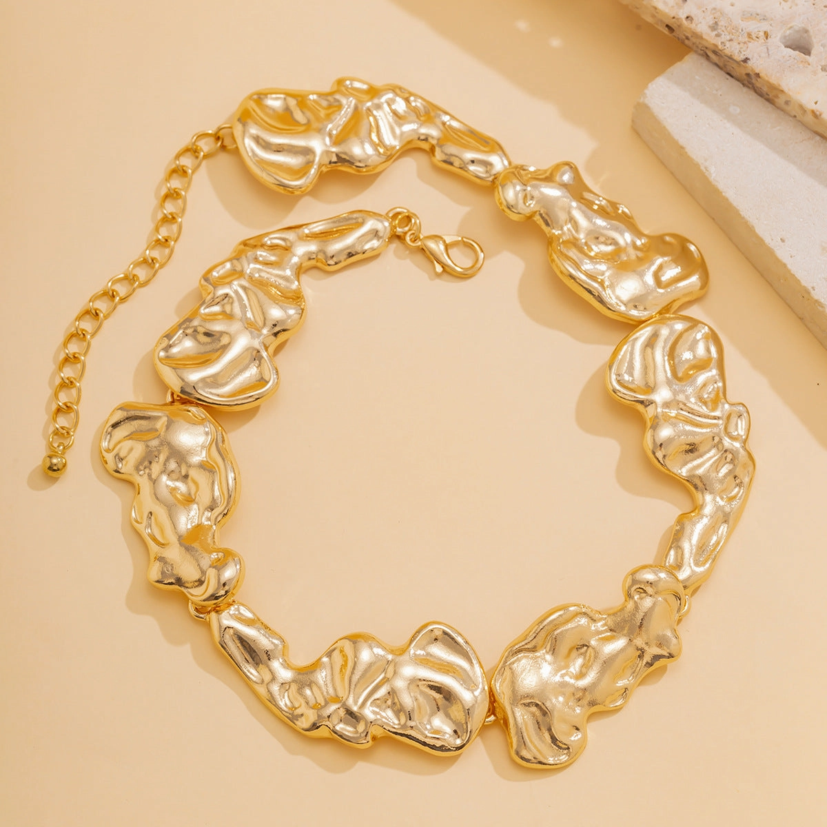 Wholesale Special Shaped Irregular Liquid Metal Necklace Bracelet