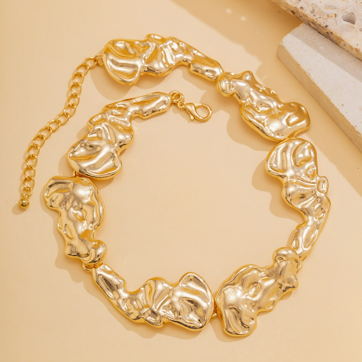 Wholesale Special Shaped Irregular Liquid Metal Necklace Bracelet