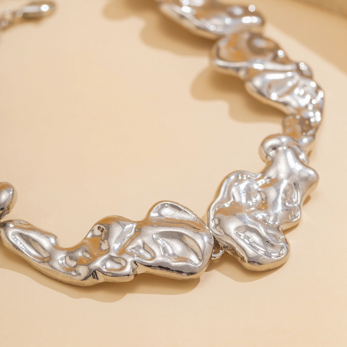 Wholesale Special Shaped Irregular Liquid Metal Necklace Bracelet