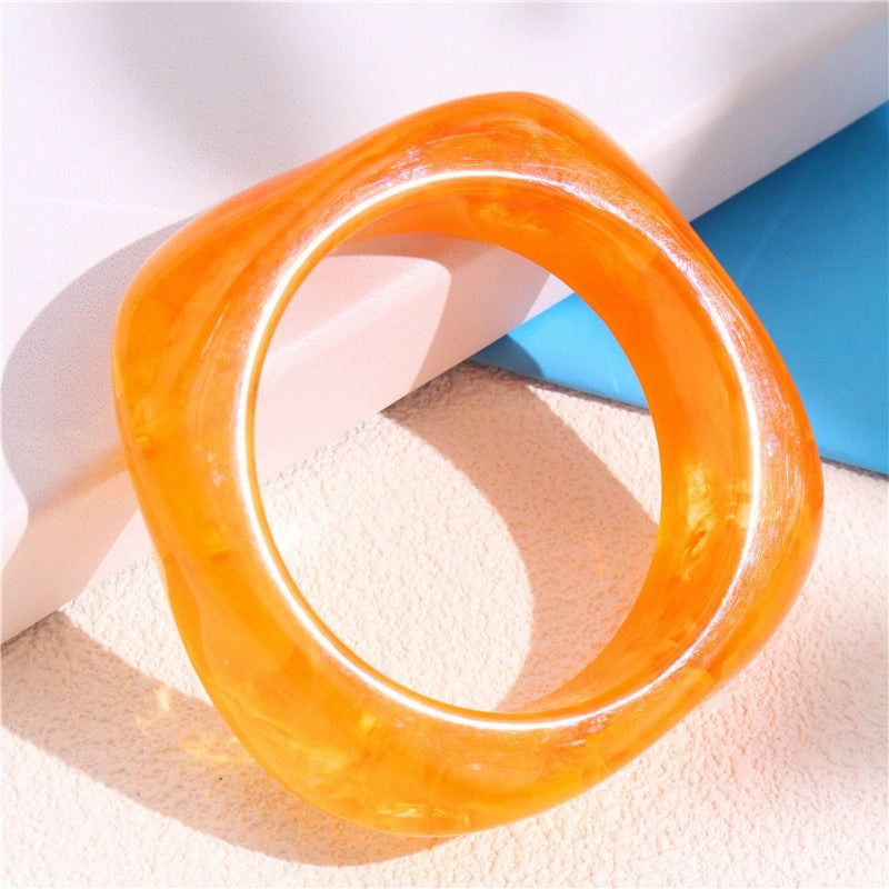 Wholesale Special-shaped Resin Square Round Bracelet
