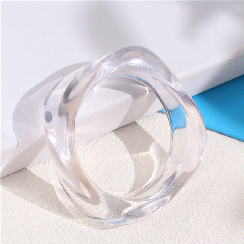 Wholesale Special-shaped Resin Square Round Bracelet