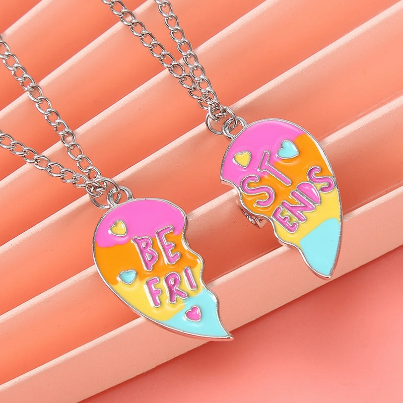 Wholesale Splicing Fashion Love Sweet Necklaces