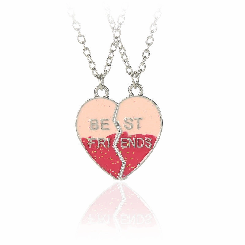 Wholesale Splicing Fashion Love Sweet Necklaces