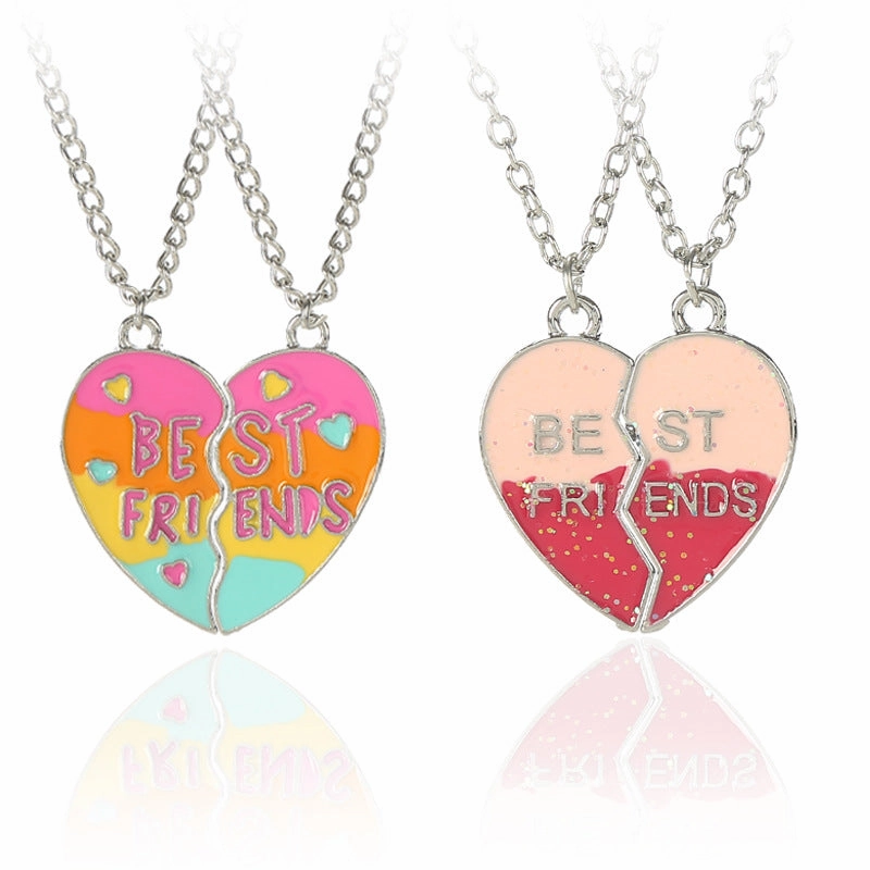 Wholesale Splicing Fashion Love Sweet Necklaces