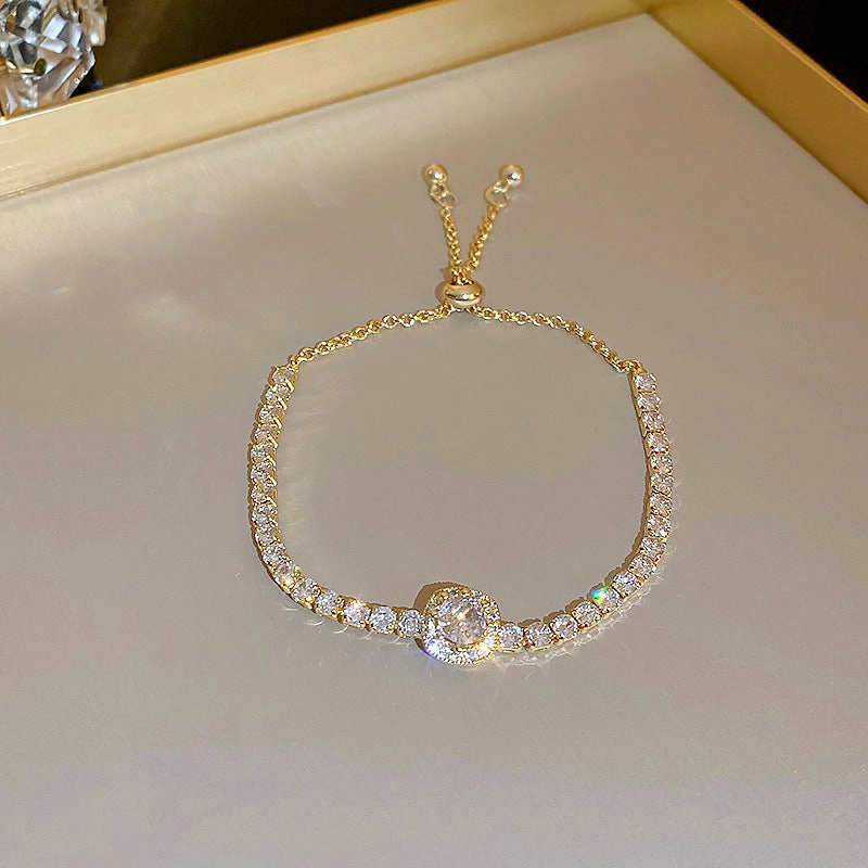 Wholesale Square Zircon Adjustable Bracelet
