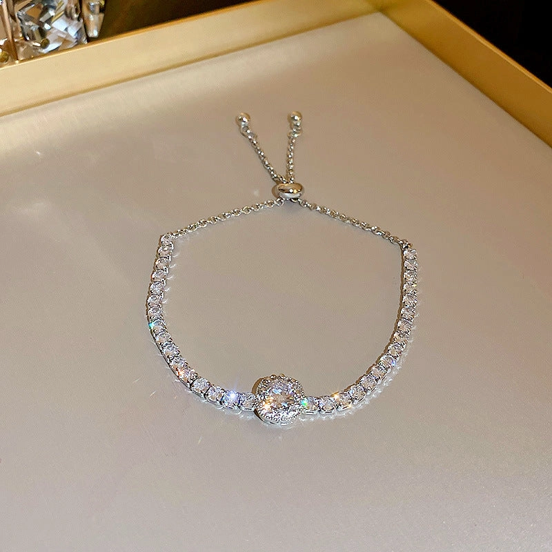 Wholesale Square Zircon Adjustable Bracelet
