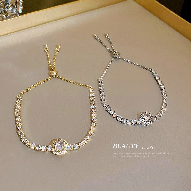 Wholesale Square Zircon Adjustable Bracelet