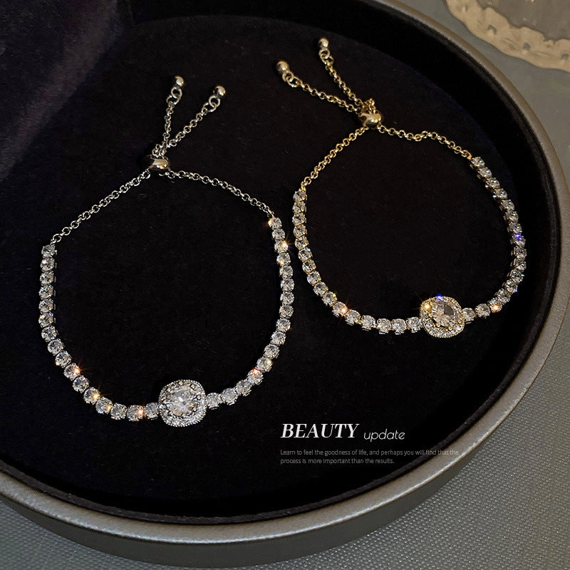 Wholesale Square Zircon Adjustable Bracelet