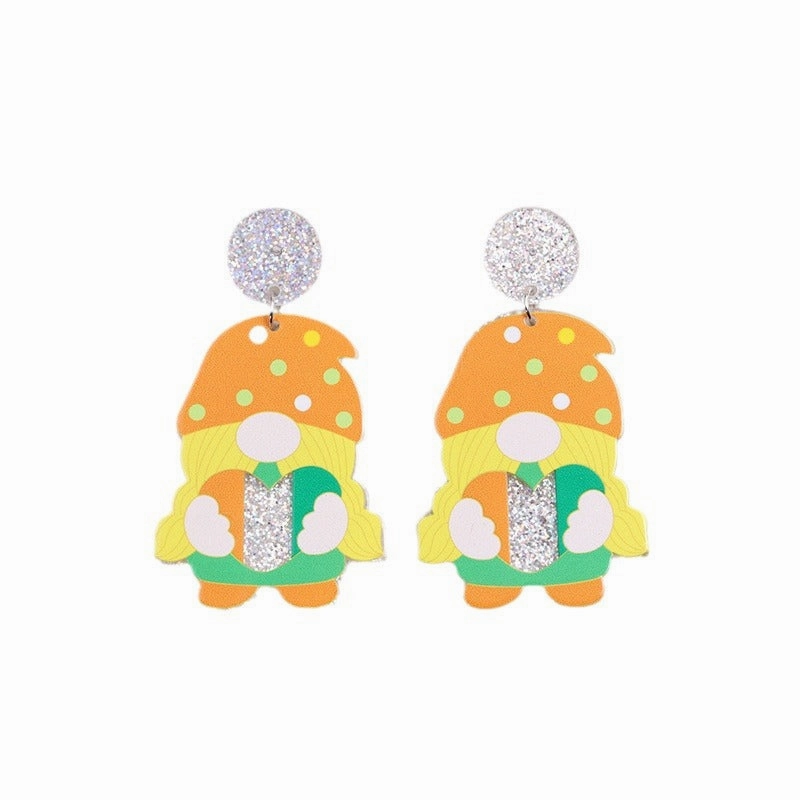 Wholesale St. Patrick's Clover Dwarf Acrylic Earrings
