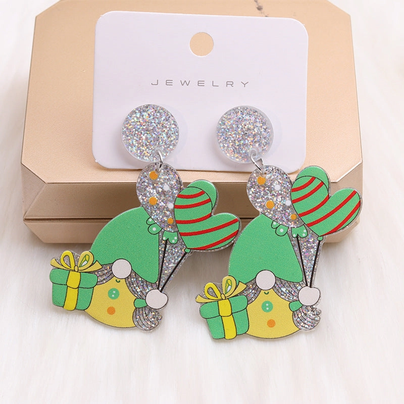 Wholesale St. Patrick's Clover Dwarf Acrylic Earrings