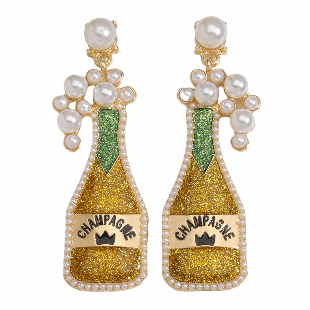 Wholesale St. Patrick's Day Carnival Color-blocked Oil Drop Personality Fashion Street Party Earrings
