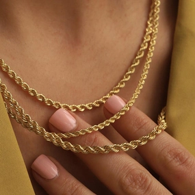 Wholesale Stainless Steel 18k Gold Hip-hop Fashion Twist Chain No Fading Titanium Steel Necklaces