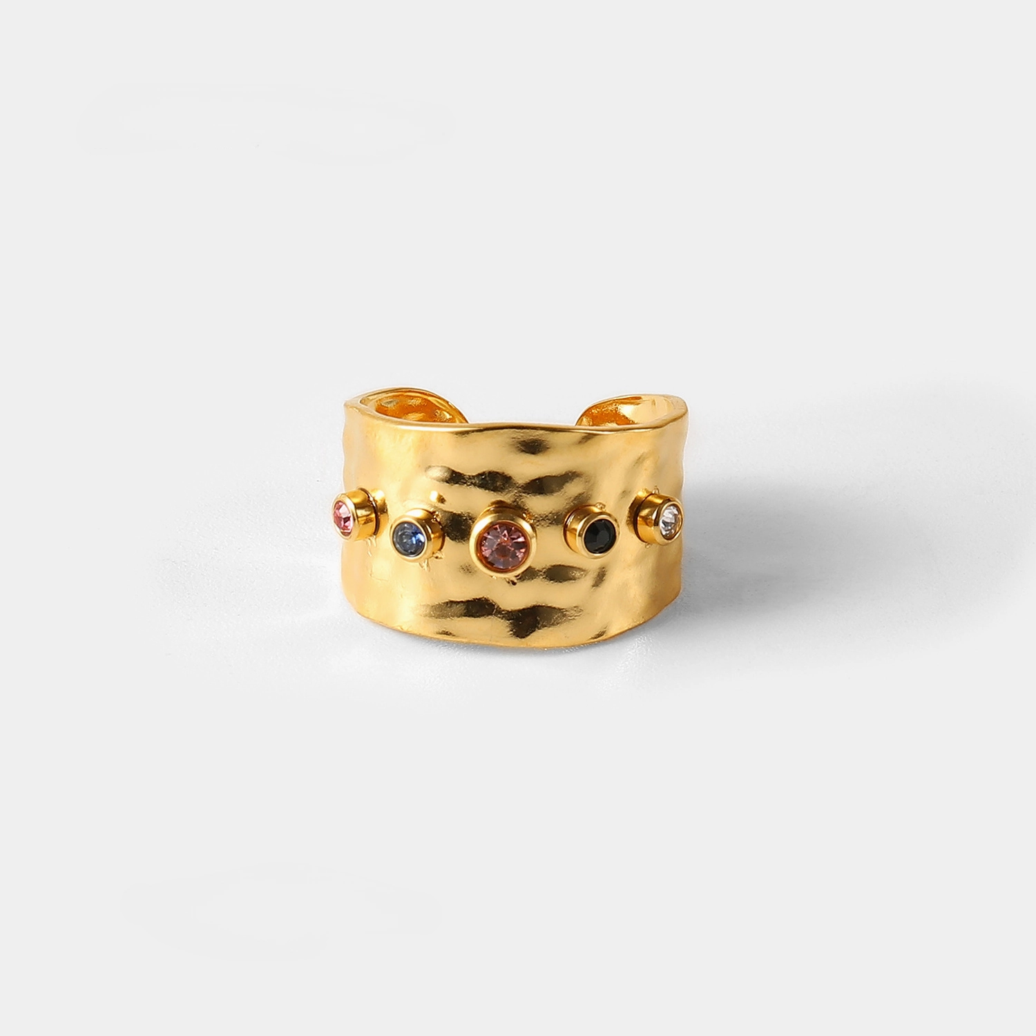 Wholesale Stainless Steel 18K Gold Plated Adjustable Rings