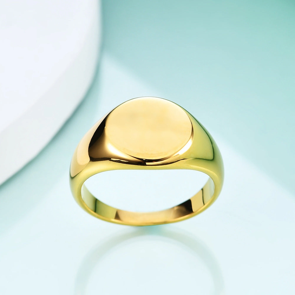 Wholesale Stainless Steel 18K Gold Simple Ring