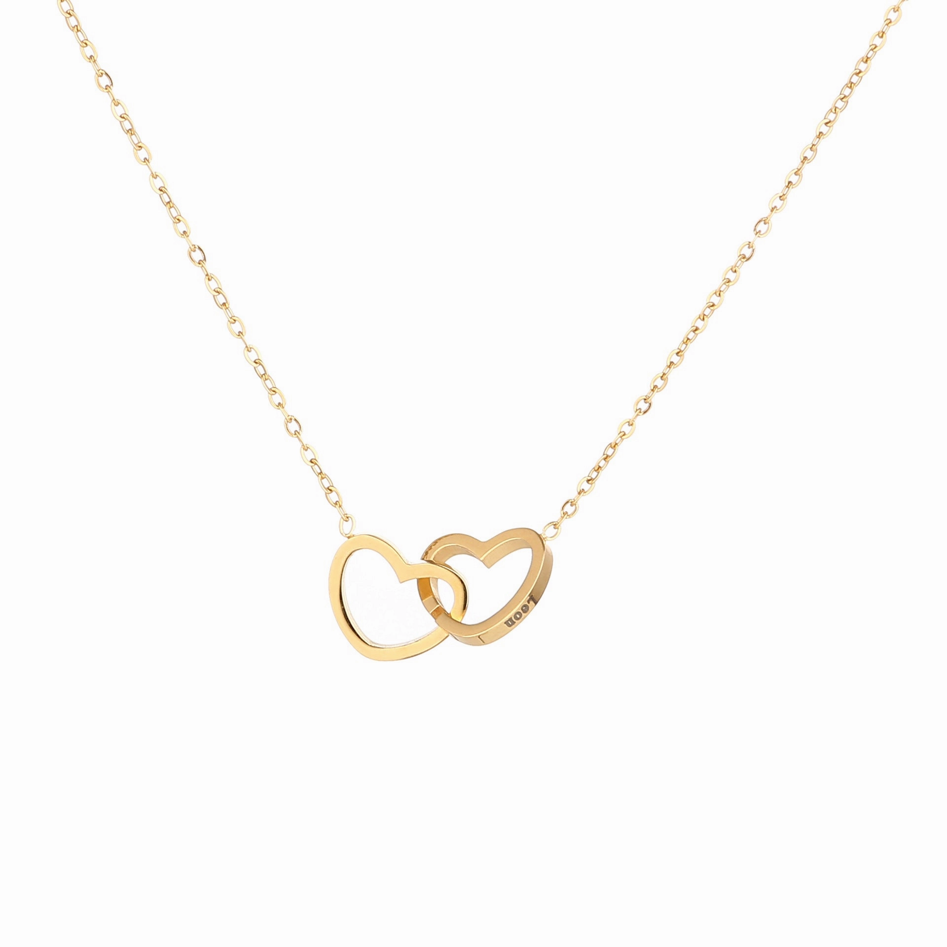 Wholesale stainless steel 18K gold vacuum plating cross chain love lettering necklace Valentine's Day gift