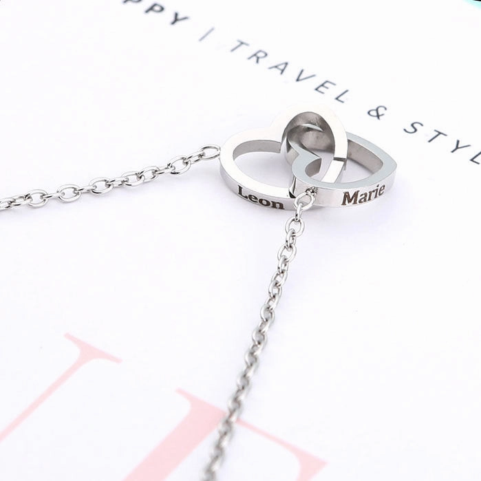 Wholesale stainless steel 18K gold vacuum plating cross chain love lettering necklace Valentine's Day gift