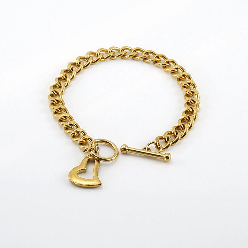 Wholesale Stainless Steel 18K Love Heart Titanium Steel Necklace OLY-NE-ZY002