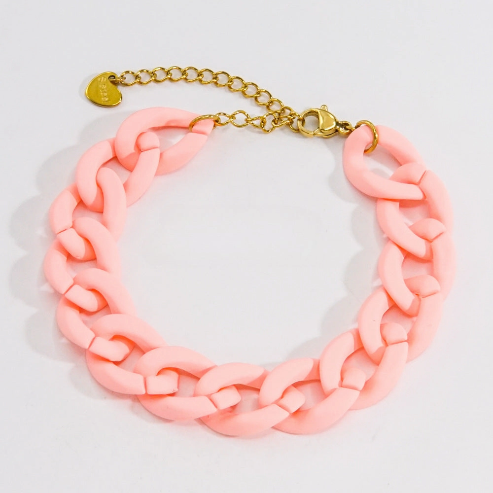 Wholesale Stainless Steel Acrylic Bracelet